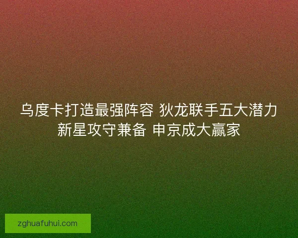 乌度卡打造最强阵容 狄龙联手五大潜力新星攻守兼备 申京成大赢家